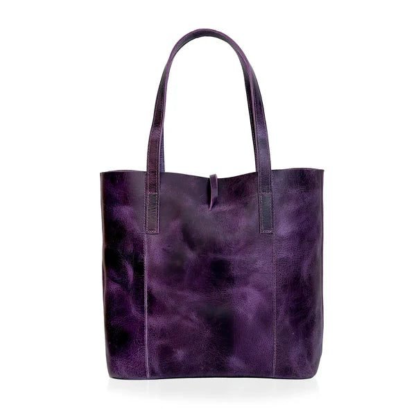 Purple leather bag