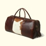 sonora cow fur leather duffel bag