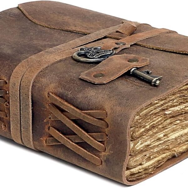 vintage style leather journal