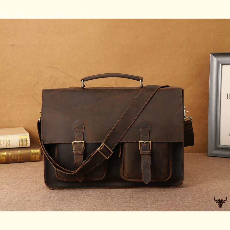 durable leather briefcase