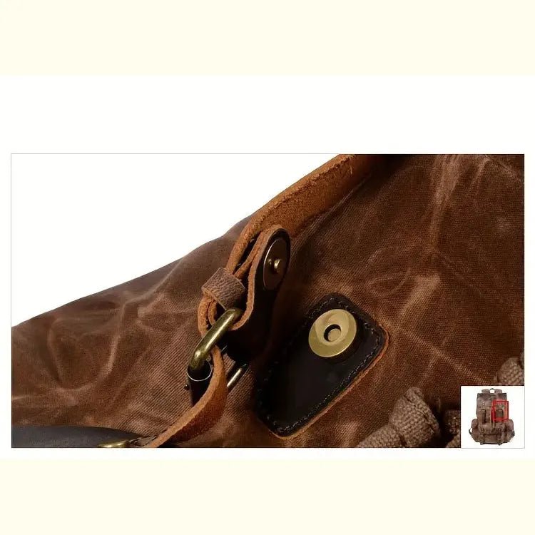 adjustable leather strap backpack