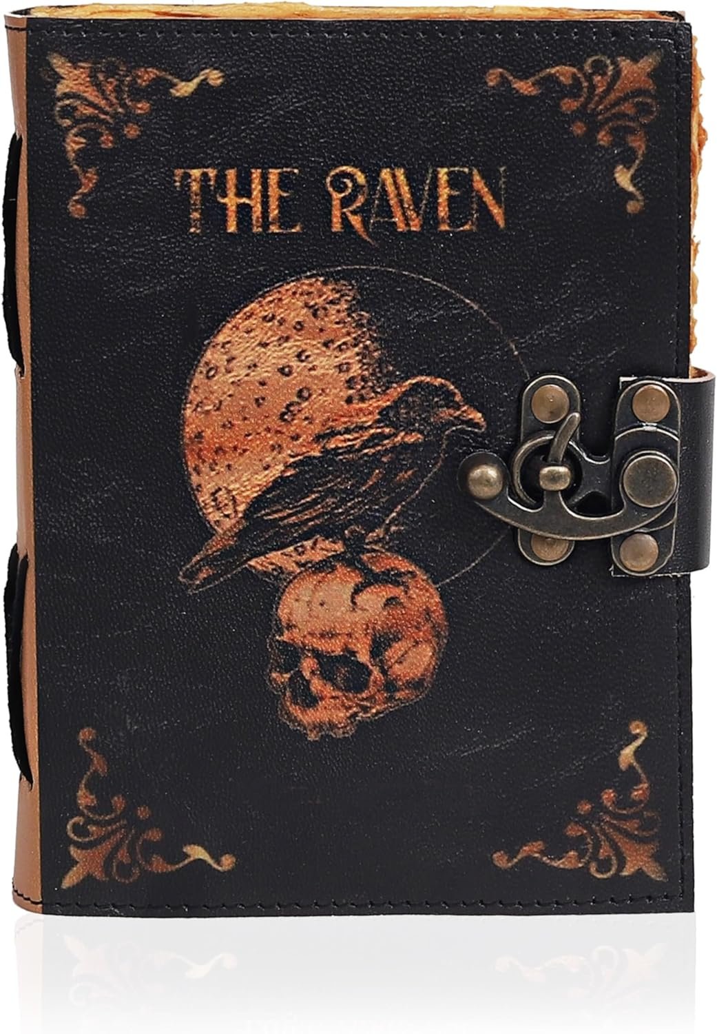 magical raven skull notebook