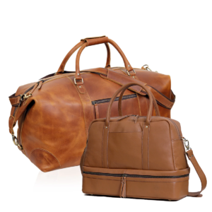Dutch leather duffel bag