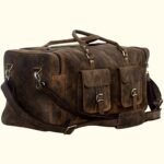 large hunter buffalo leather duffel bag