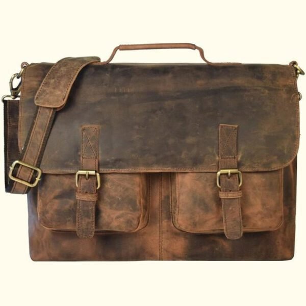 full grain vintage buffalo leather bag