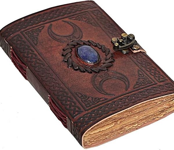 3 Moon Blue Lapiz Leather Journal
