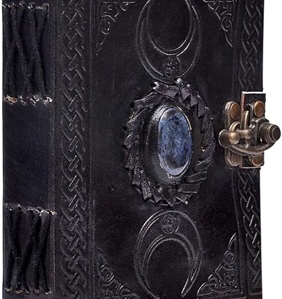 3 Moon Blue Lapiz Leather Journal