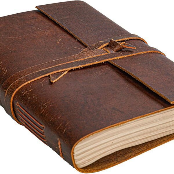 vintage leather journal