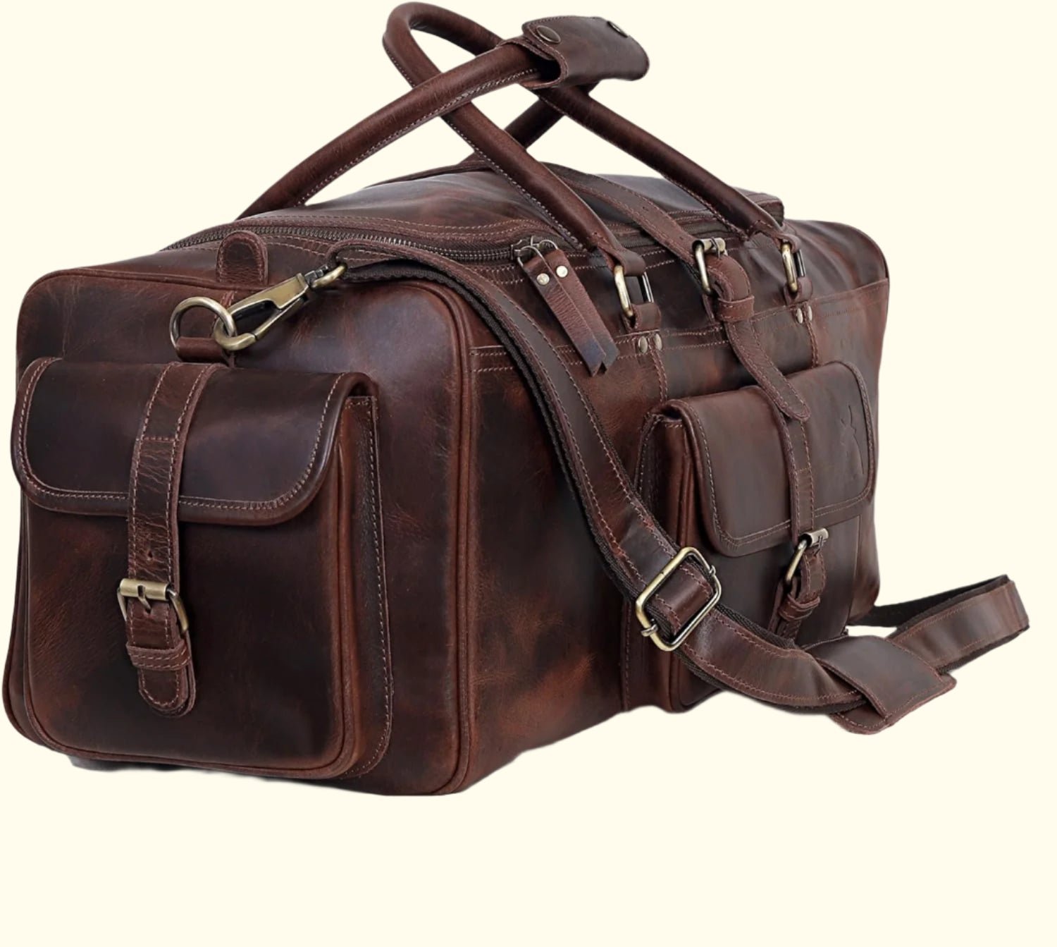 genuine leather travel bag