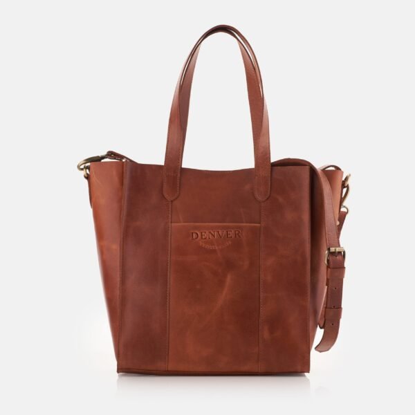 rich mahogany shoulder tote bag