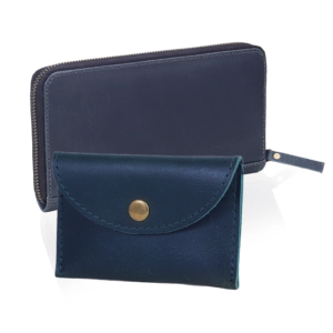 navy leather wallet