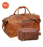 Dutch leather duffel bag