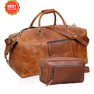 Dutch leather duffel bag