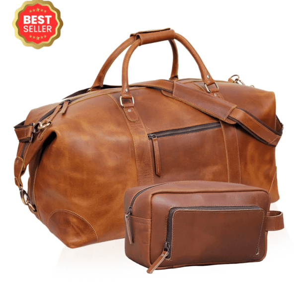 Dutch leather duffel bag