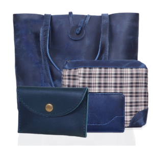 Seinna Leather Bag Combo Blue