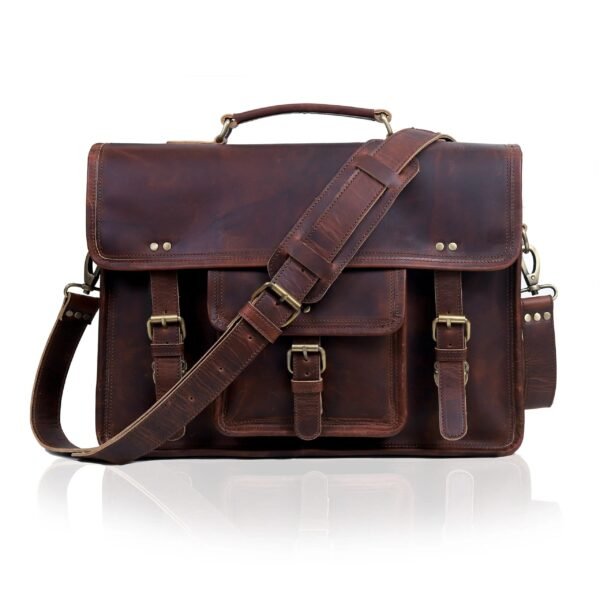 Roosevelt buffalo leather messenger