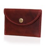 Leather coin purse in red