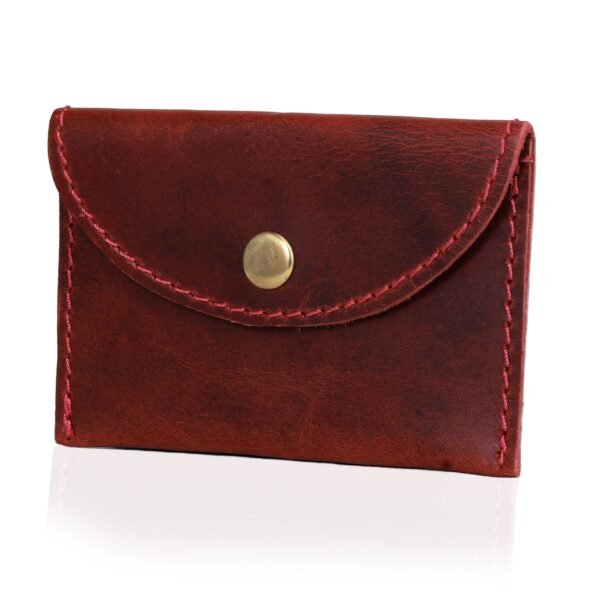 Leather coin purse in red