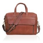 NEW YORK LEATHER BRIEFCASE BAG TAN