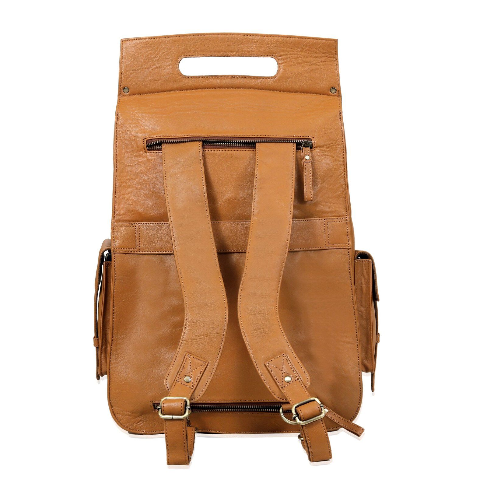 stylish leather daypack