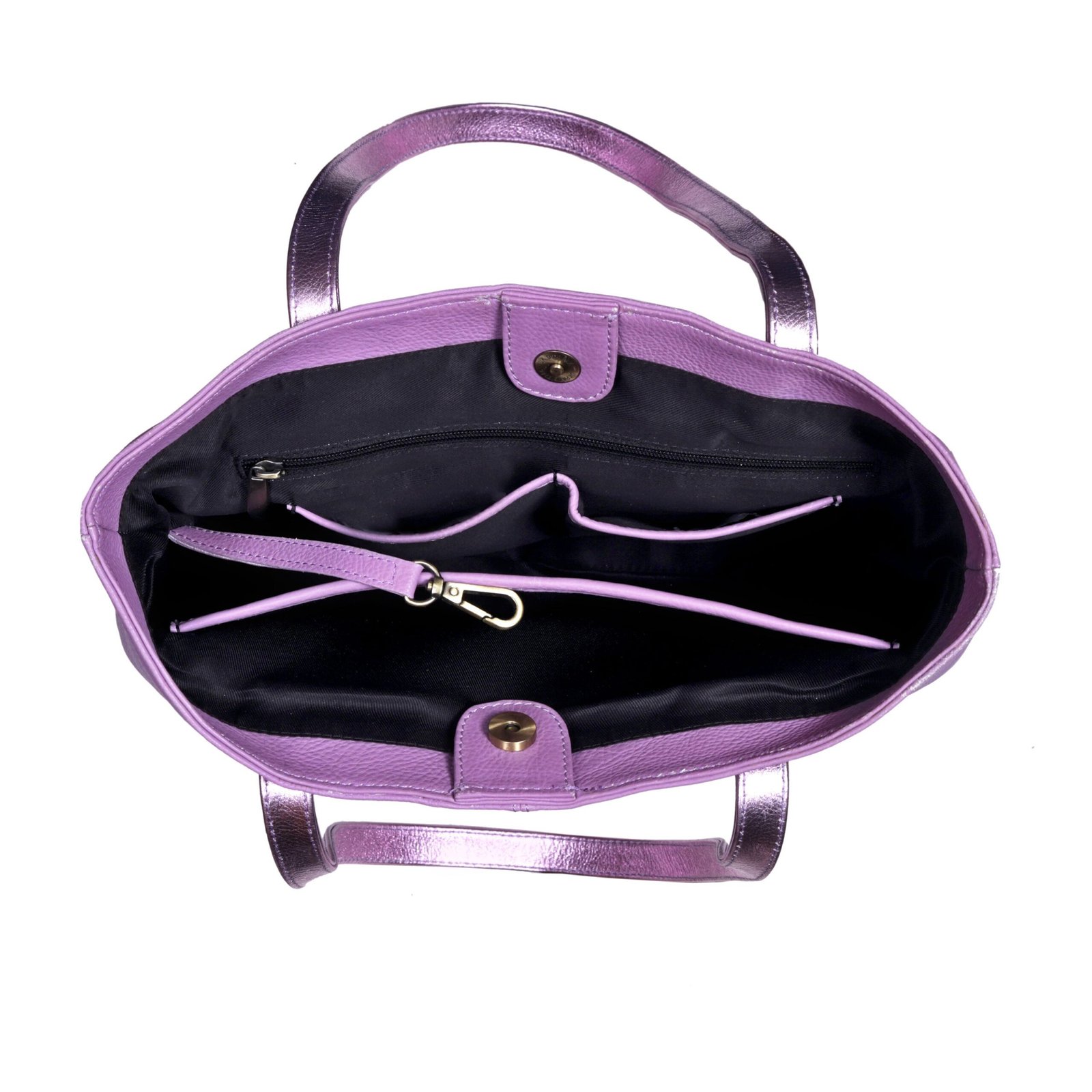 Handcrafted Lilac Leather Bag