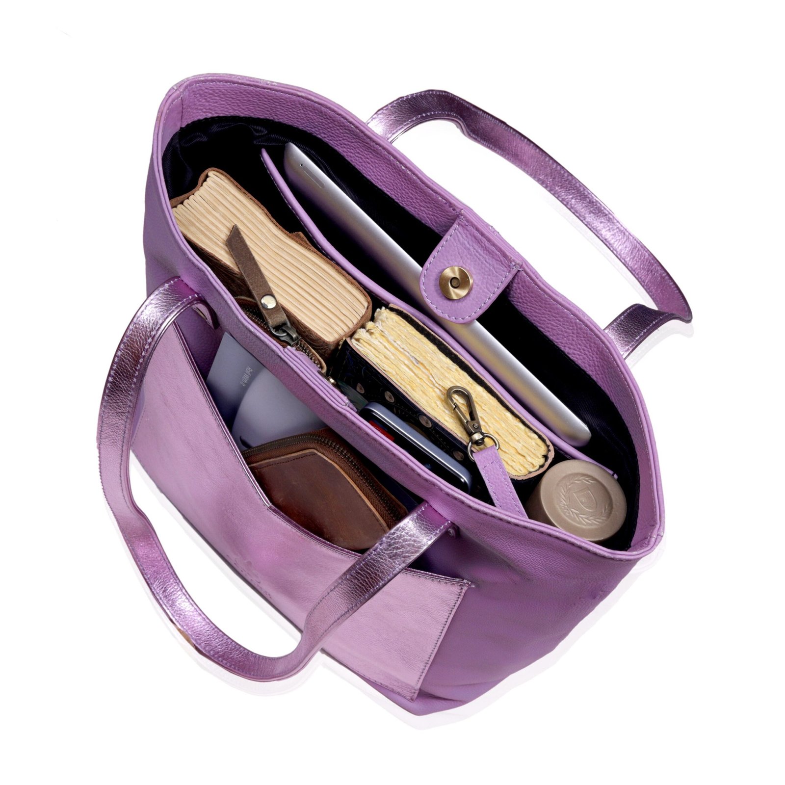 Leather Bag & Co Lilac Tote