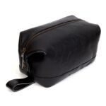 black toiletry bag