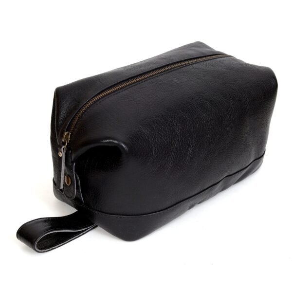 black toiletry bag