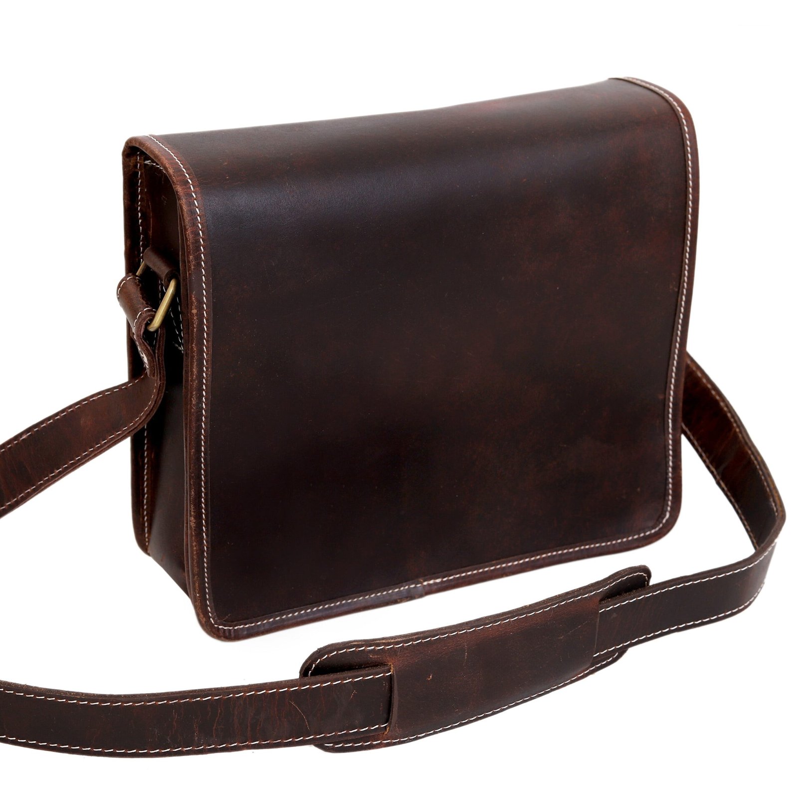 brown leather satchel