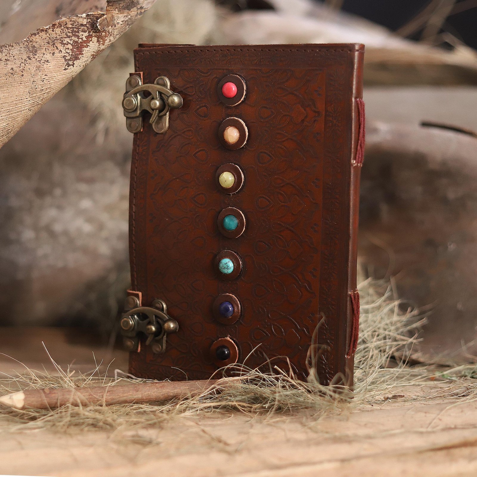 Journal with leather cover