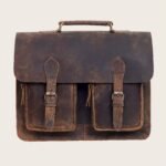 potter leather messenger bag