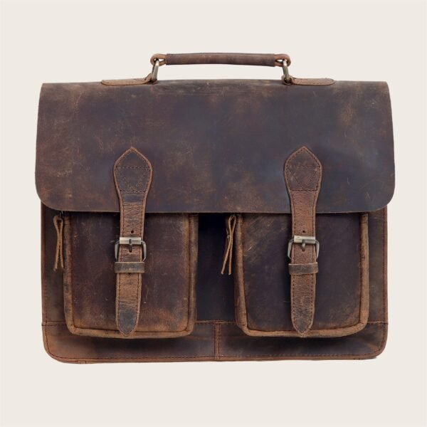 potter leather messenger bag