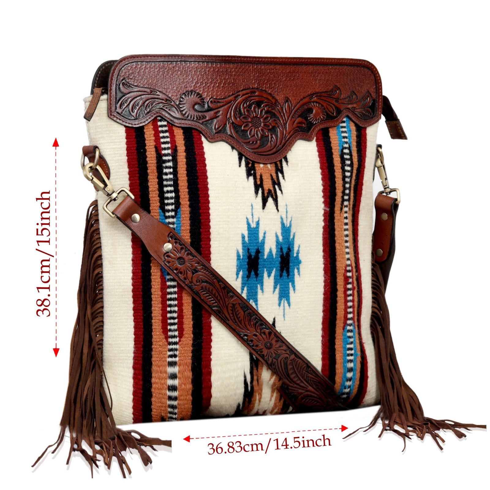 artisan tooled leather purse