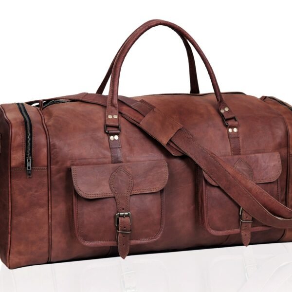 hind leather duffel bag