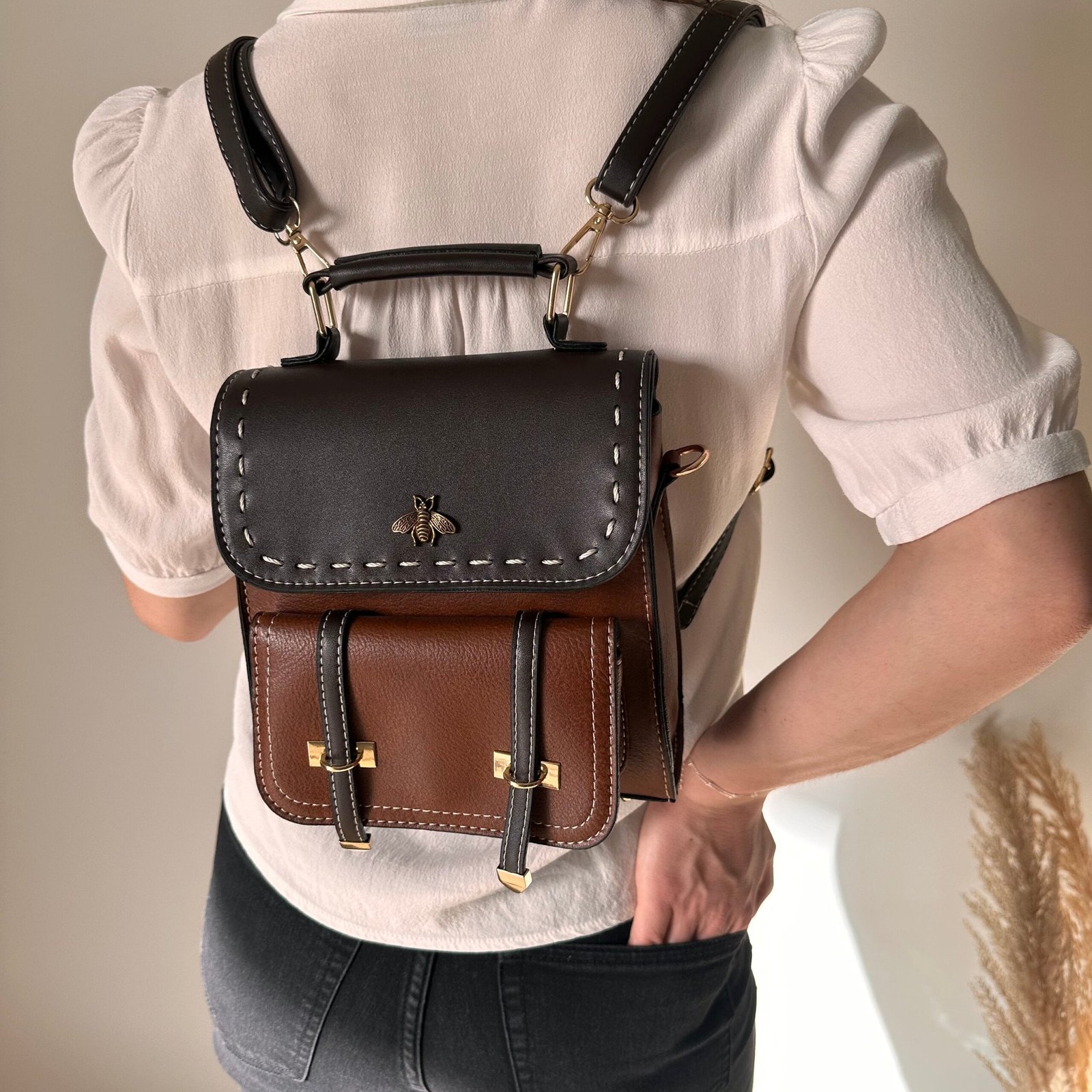 Leather Bag & Co stylish backpack