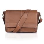JAVIS Unisex Leather Messenger Bag