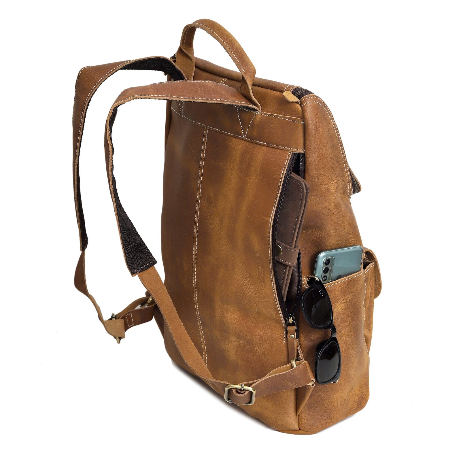 Handcrafted leather backpack