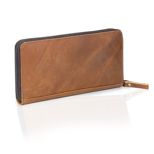 Leather wallet tan elegance