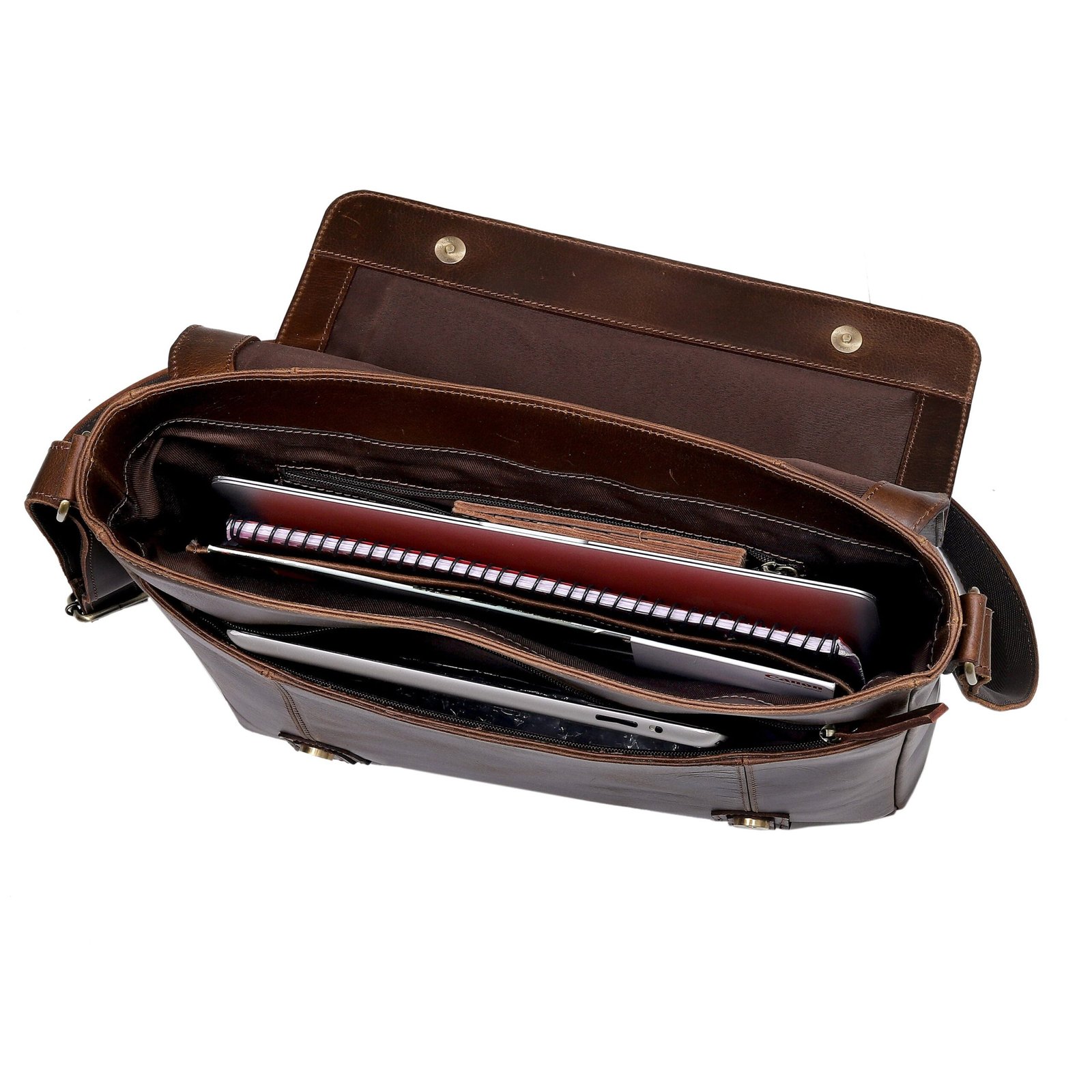 Professional leather messenger bag