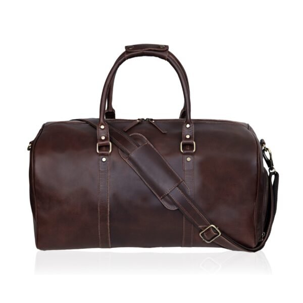 alexander leather duffel bag