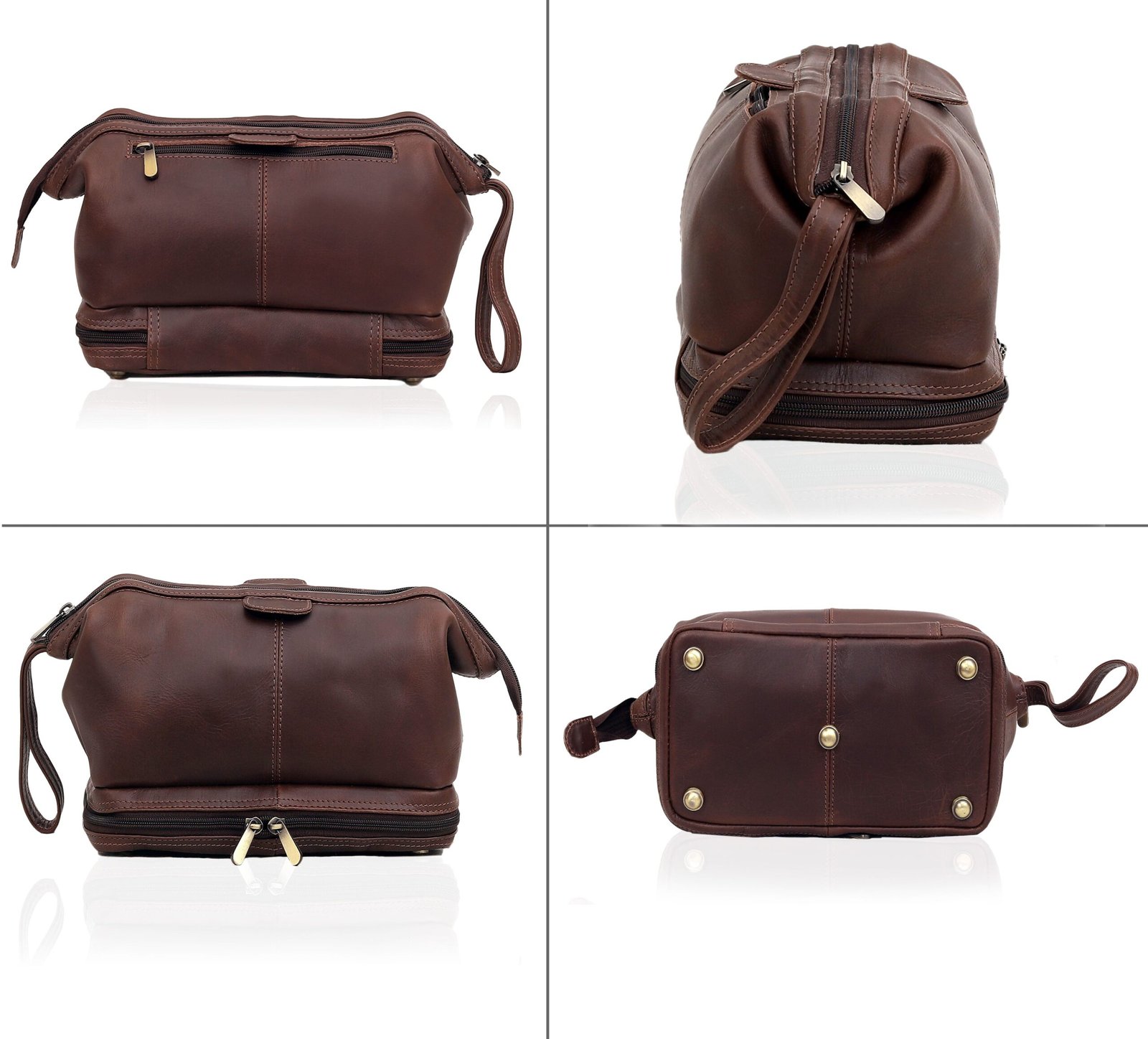 elegant leather Dopp kit