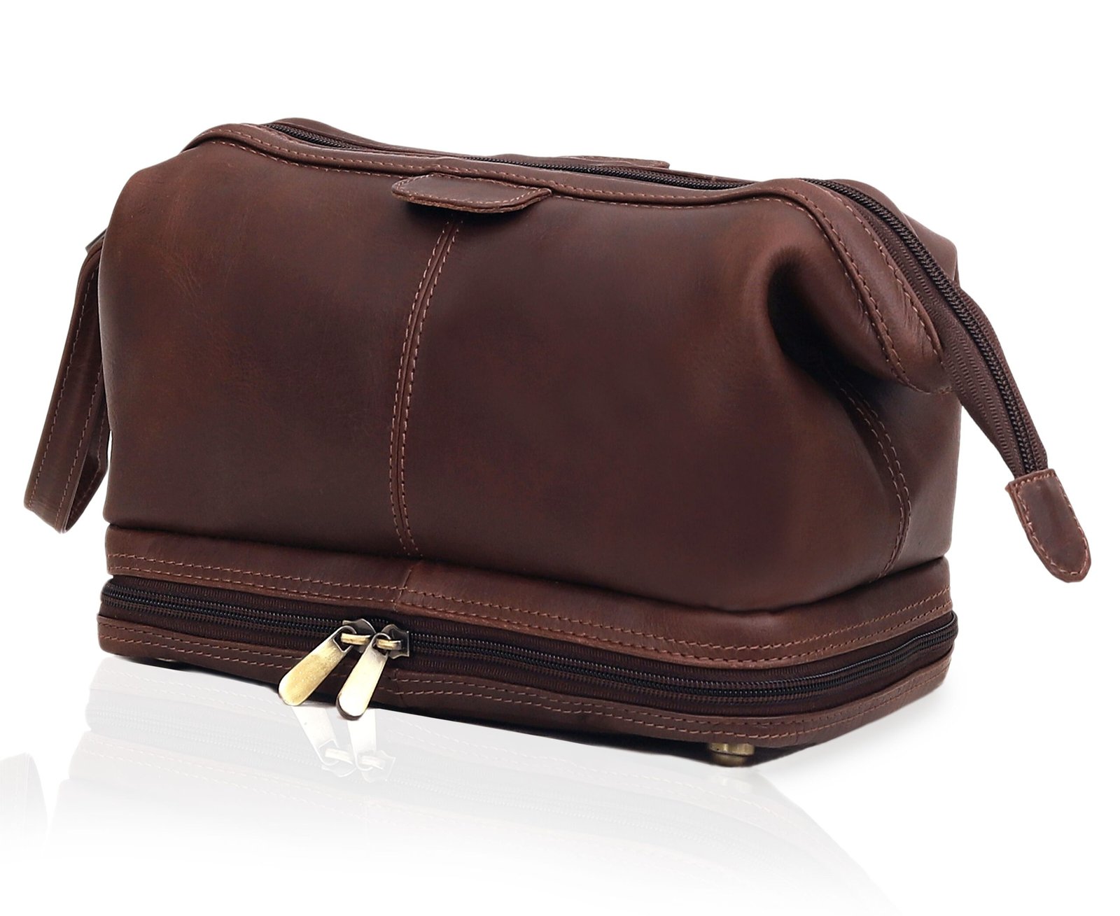 luxurious leather travel kit