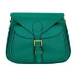 LITCHI LEATHER CROSSBODY BAG TEAL fashion