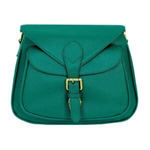 LITCHI LEATHER CROSSBODY BAG TEAL fashion