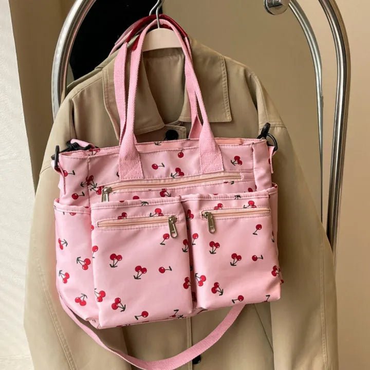 cherry print bag