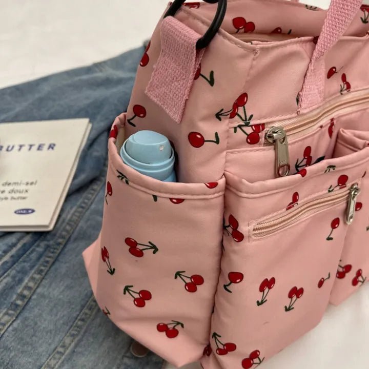 elegant cherry printed bag