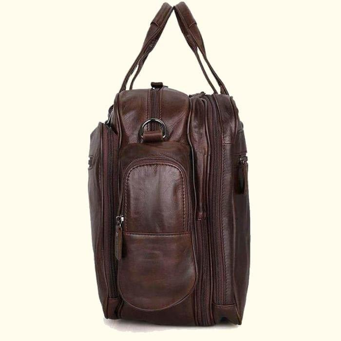 Travel-Ready Cowhide Leather Briefcase