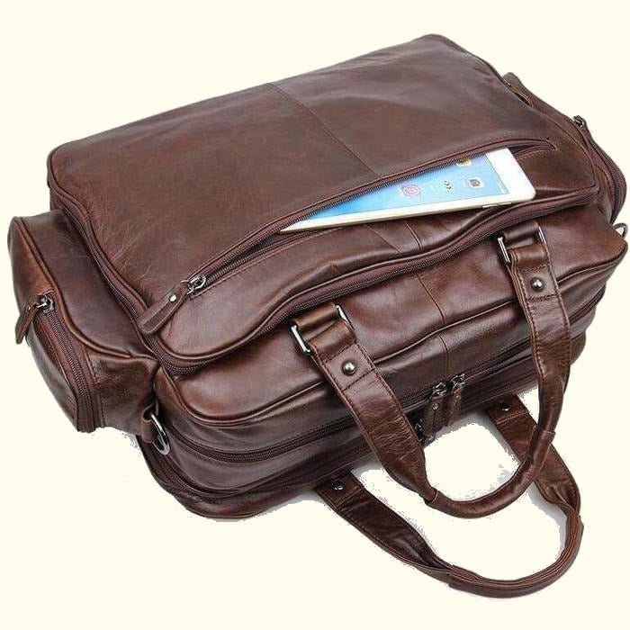 Business Travel Briefcase in Leather