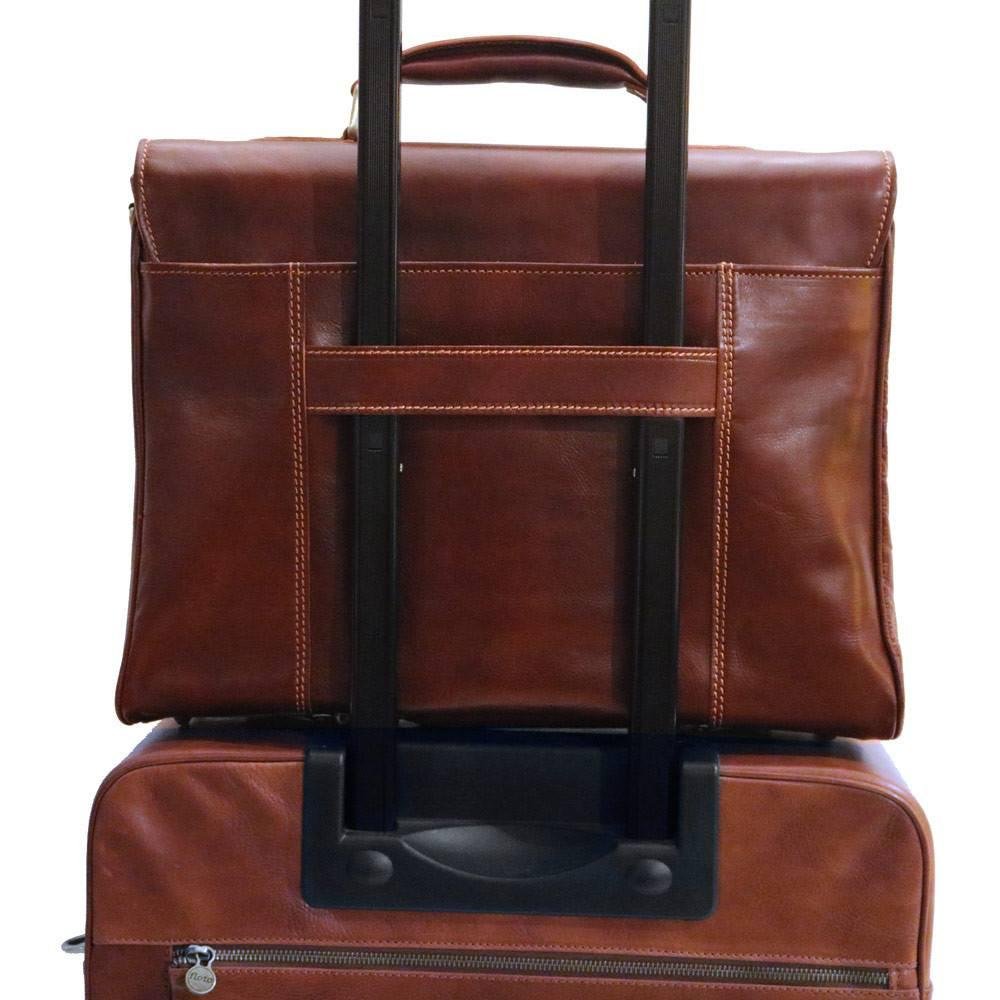 polished calfskin briefcase