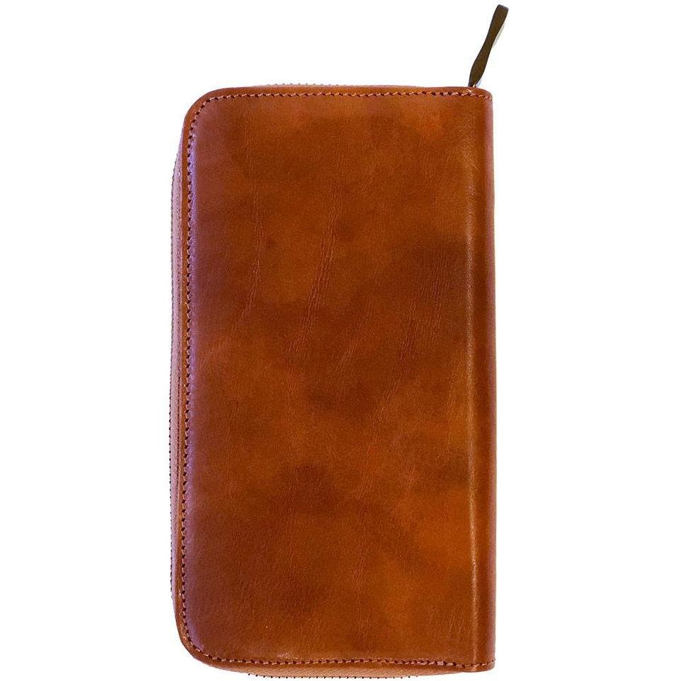 Venezia Zip Wallet in Vecchio Brown